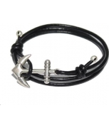 Cabo d'mar anchor leather black